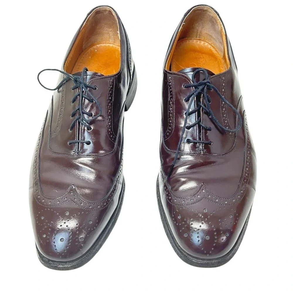 Johnston & Murphy Brown Wingtip Oxford Dress Shoes Size 9.5